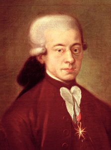 Wolfgang Amadeus Mozart (1756-1791) portréja 1770 után (részlet)